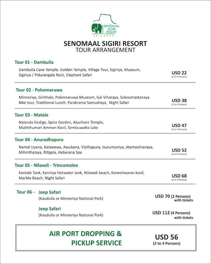 Senomaal Sigiri Resort Dambulla Exterior foto